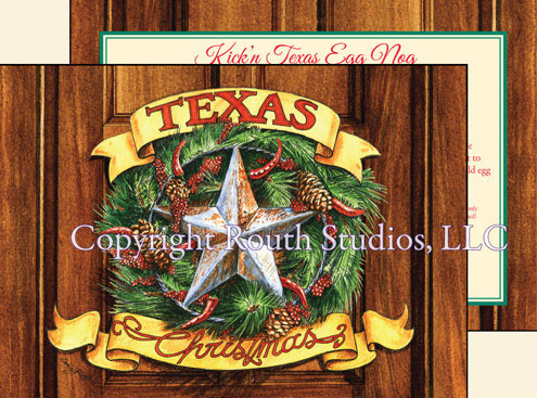 Texas Christmas Cards, Wreath, Chili Peppers